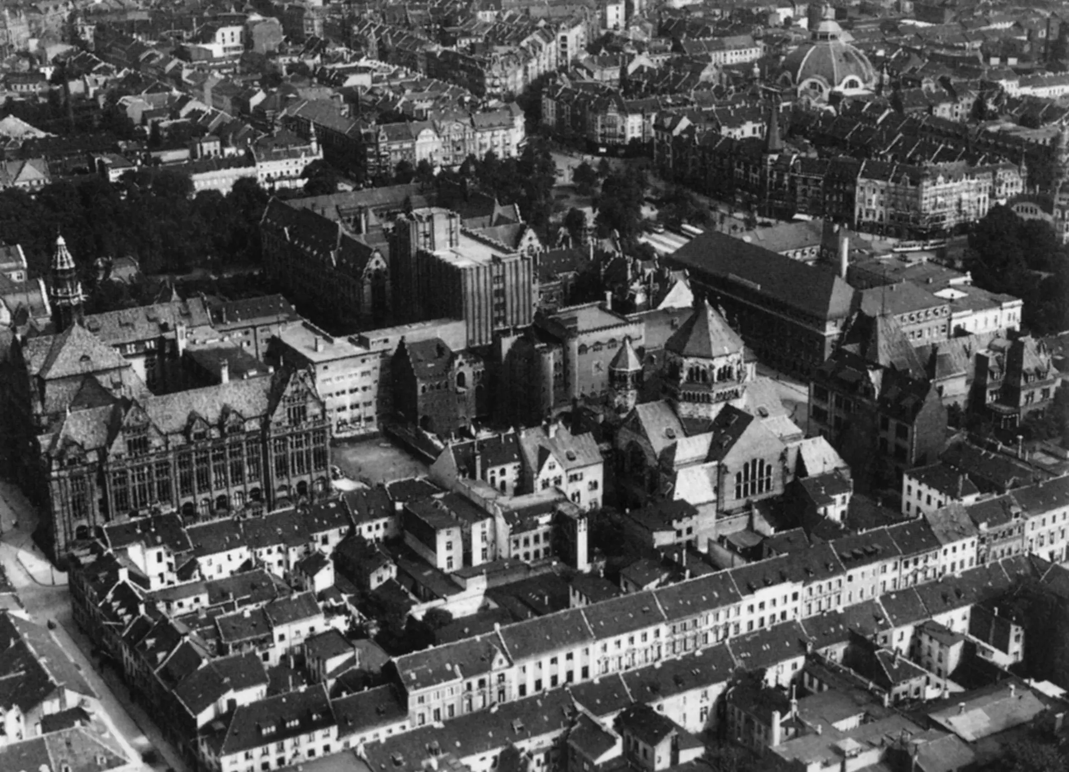 Luftaufnahme Kasernenstr. Synagoge 1935